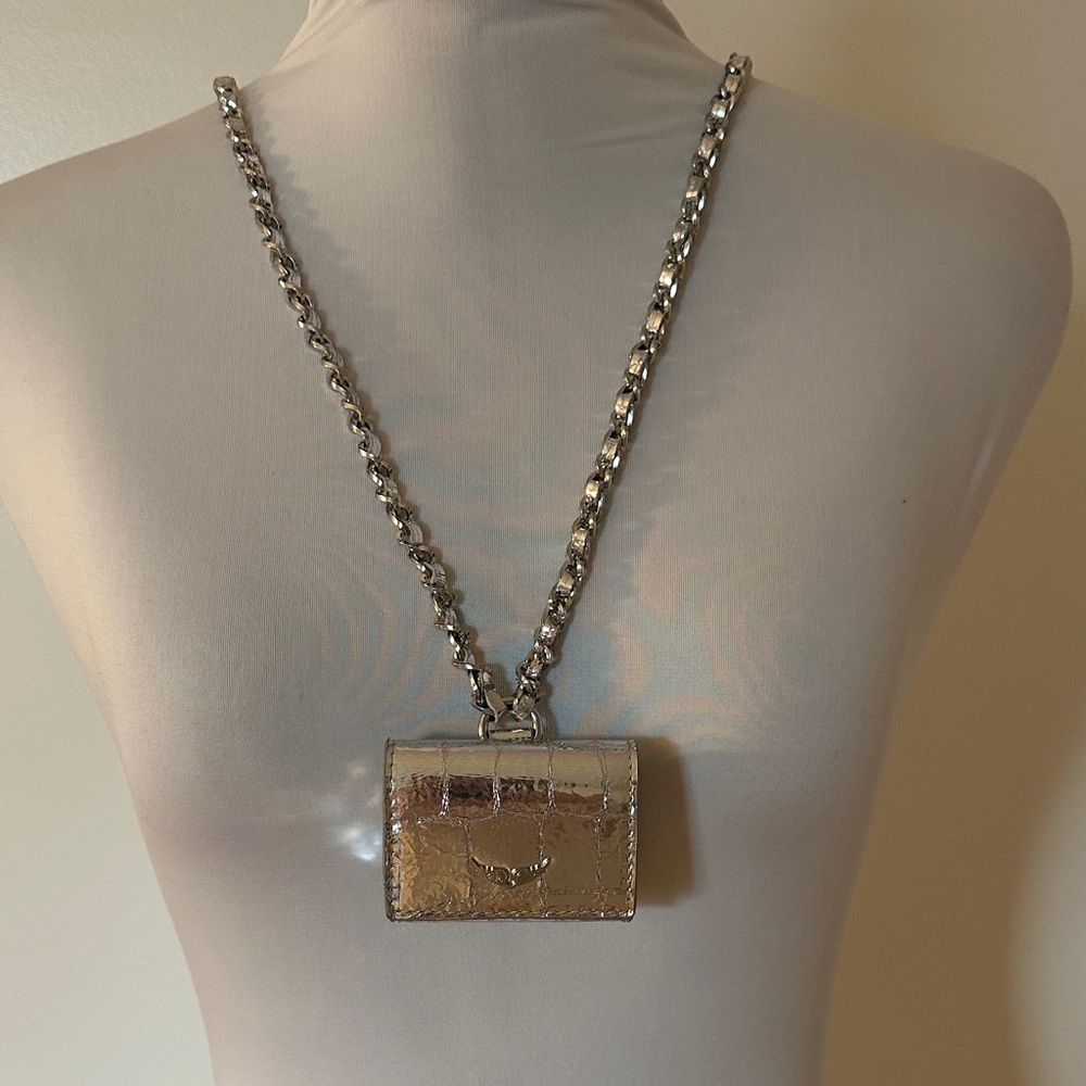 NWT Zadig & Voltaire Metallic Mini Bag with Chain - Picture 2 of 10
